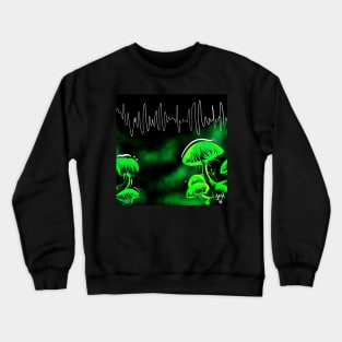 Mycena chlorophos bioluminescent Crewneck Sweatshirt